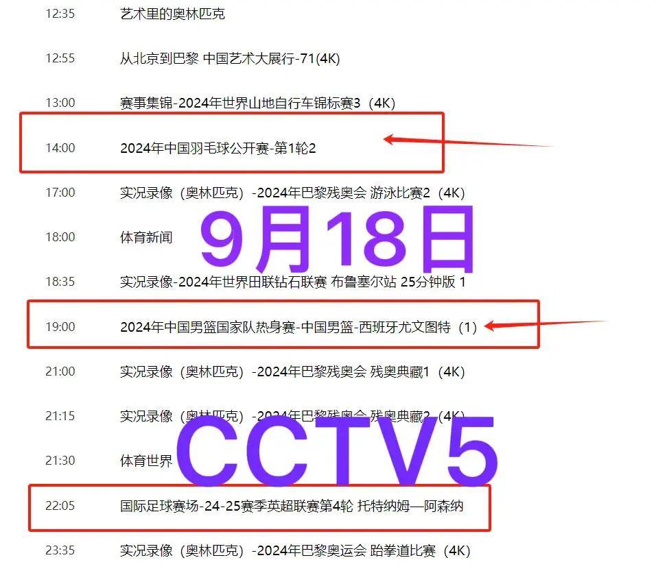 CCTV5十节目表，深度解析与体验分享