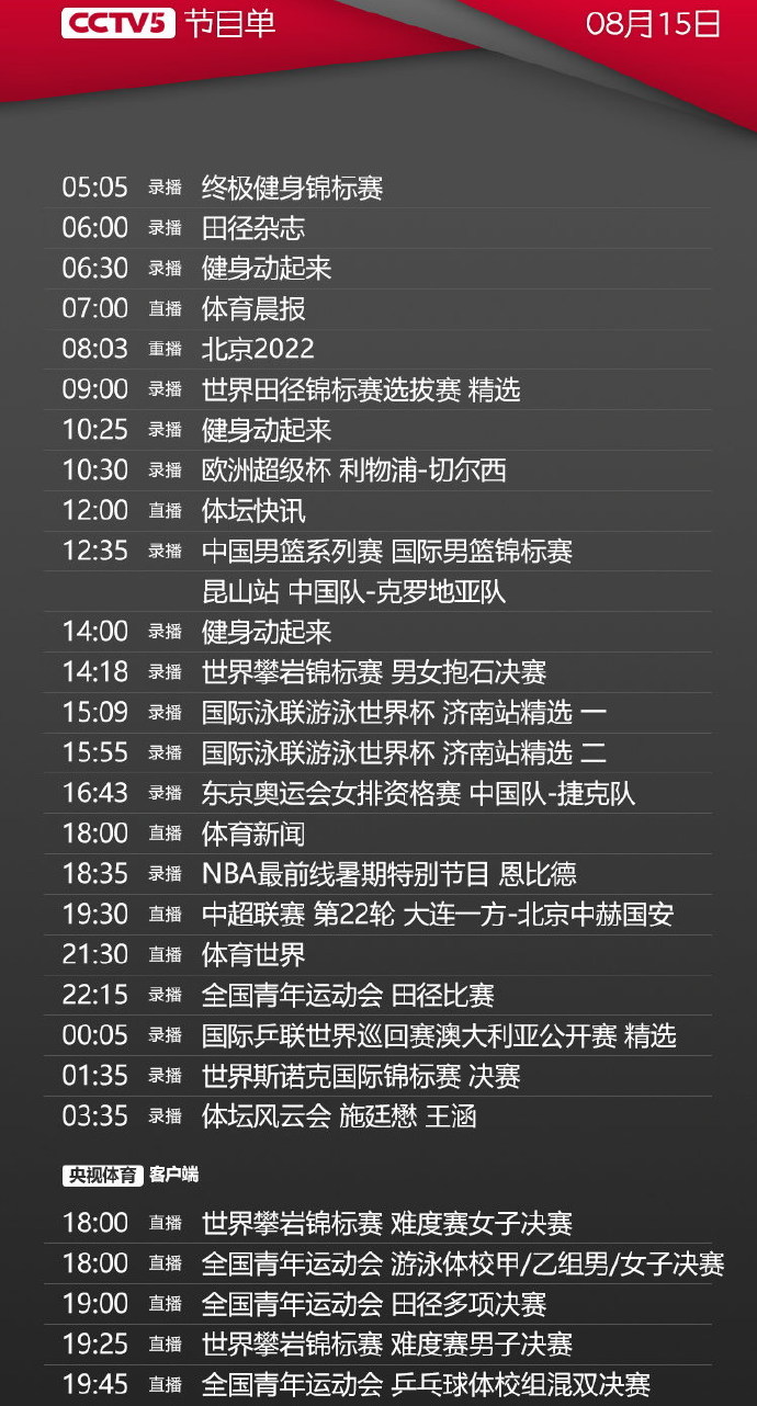 CCTV 5直播节目表，探索体育直播的新纪元