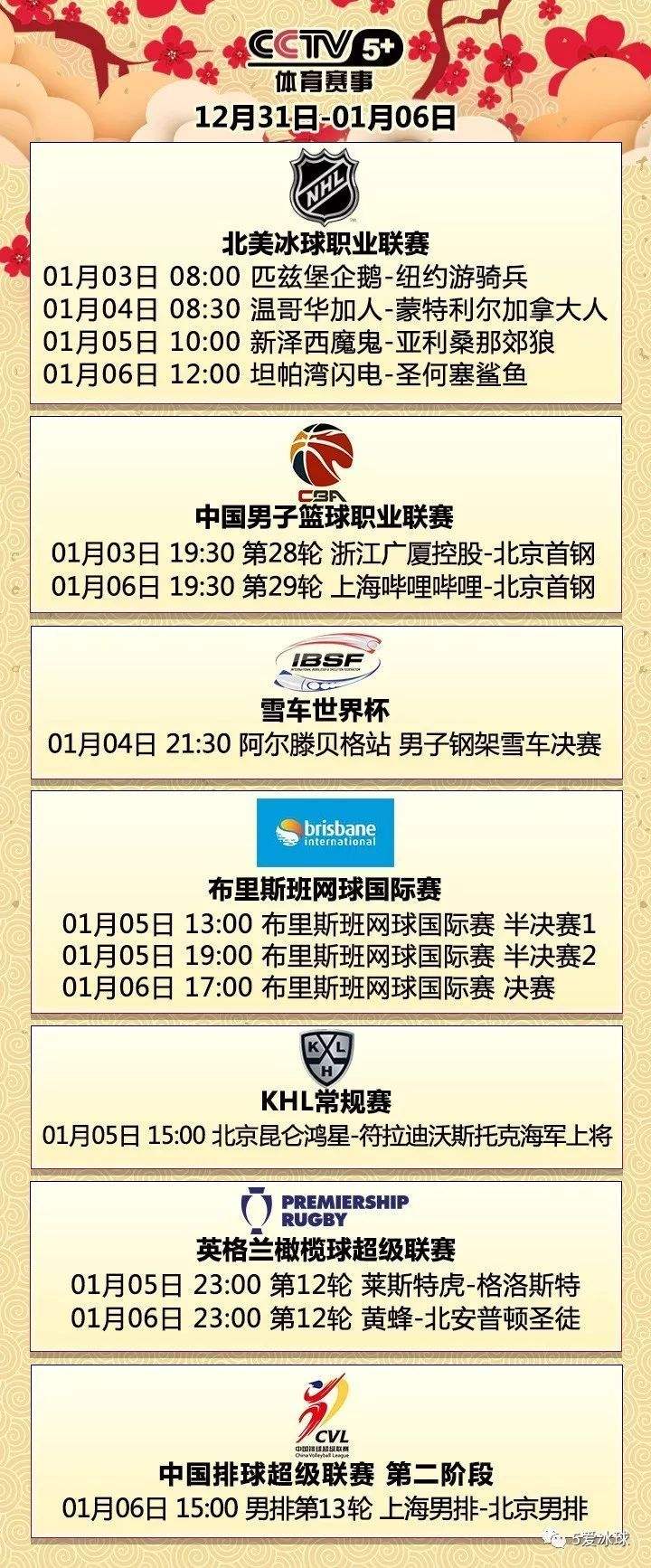 CCTV5体育节目表直播在线观看，激情与热血的汇聚之地