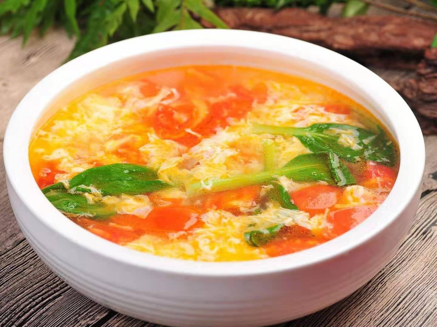 西红柿鸡蛋花菜汤，一道家常美食的完美诠释
